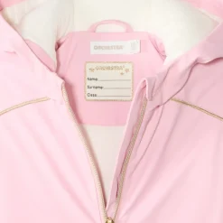 Parka gomme déperlante fille à capuche zippée unie