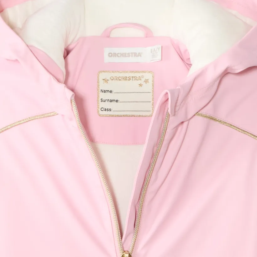 Parka gomme déperlante fille à capuche zippée unie