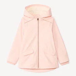 Parka gomme uni à capuche pour fille