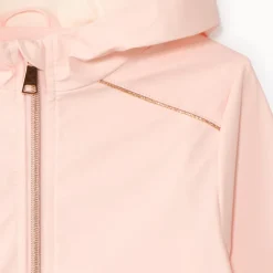 Parka gomme uni à capuche pour fille