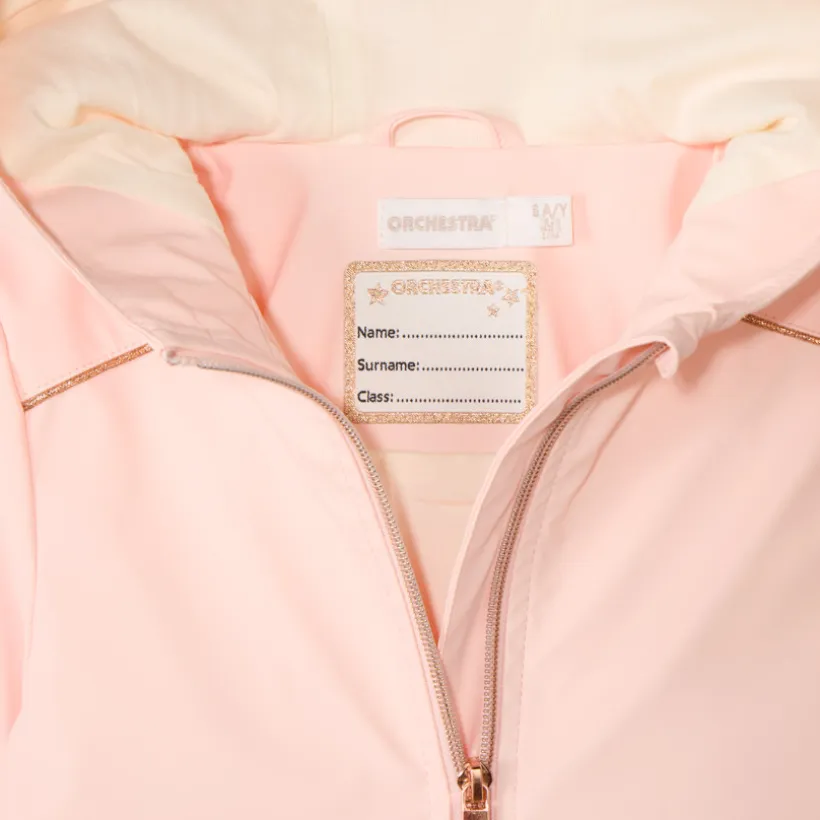Parka gomme uni à capuche pour fille