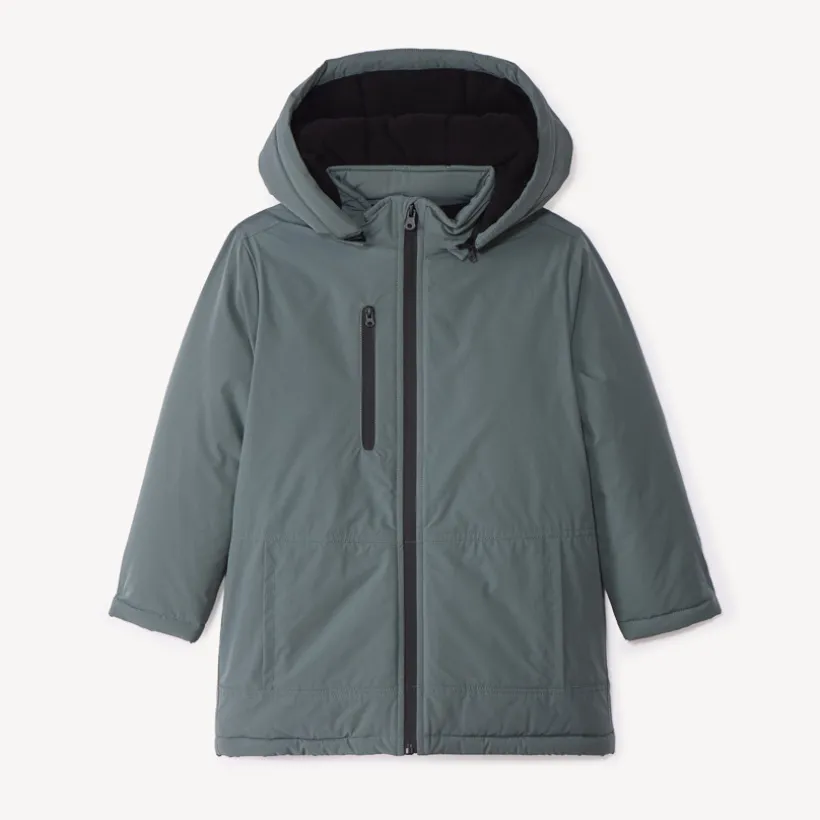 Parka rembourrée avec capuche amovible pour garçon