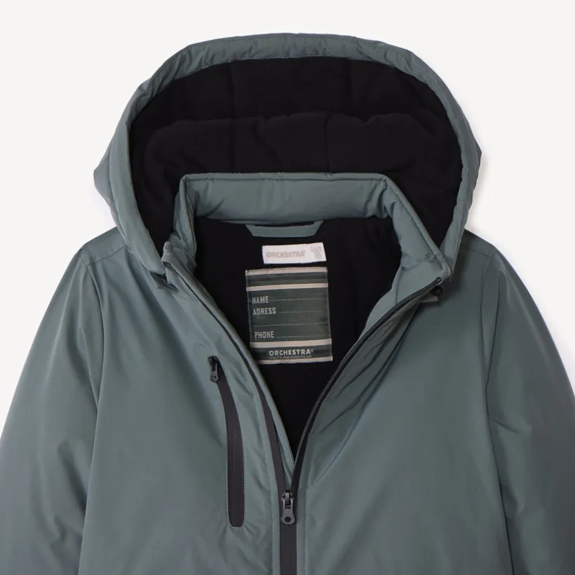 Parka rembourrée avec capuche amovible pour garçon