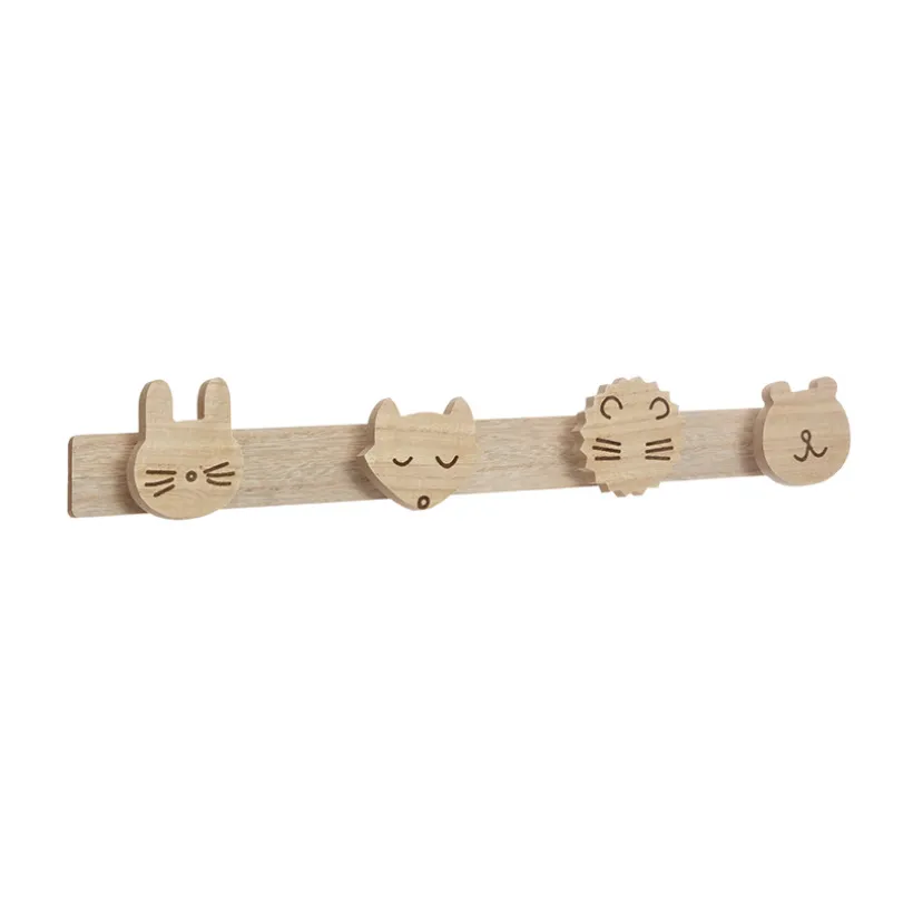 Patère en bois - Animaux
