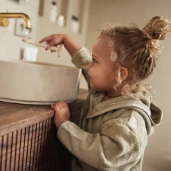 Peignoir de bain éponge 3-4 ans en jacquard Miffy olive green