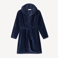 Peignoir éponge uni à capuche pour garçon