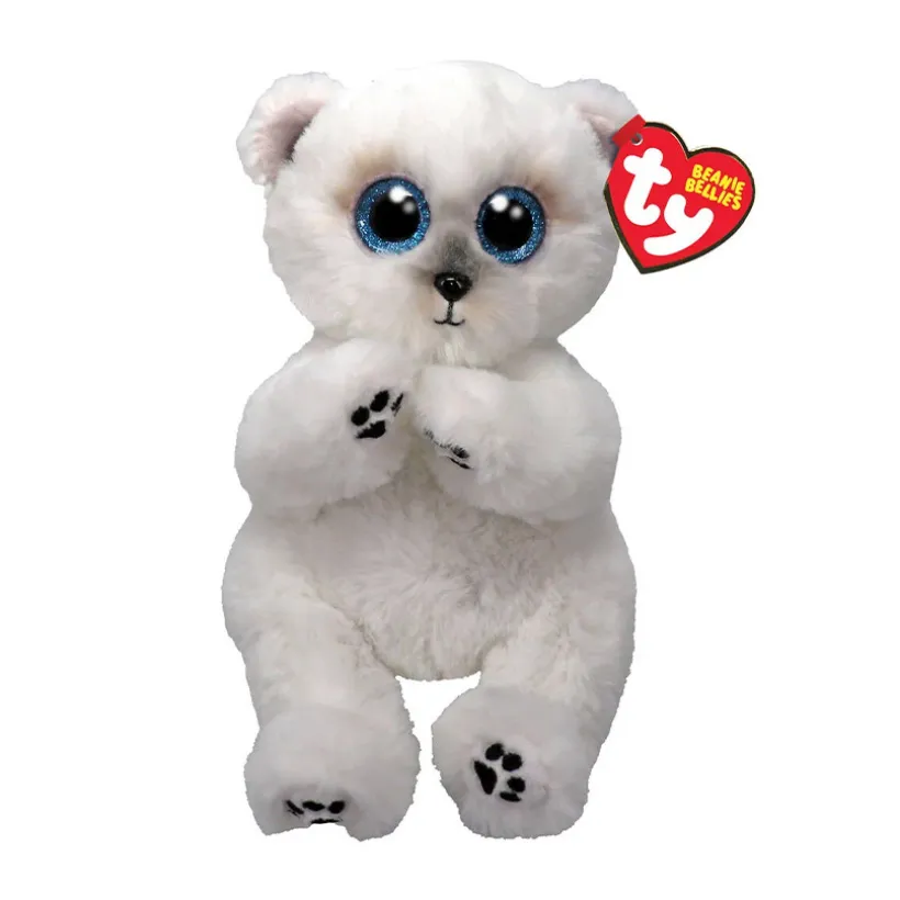 Peluche Beanie Bellies Wuzzy l'ours polaire