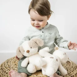 Peluche 25cm Teddy bébé chien écru