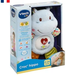 Peluche Croc'Hippo Bleu