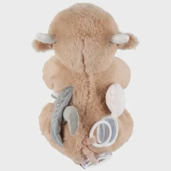Peluche d'activité et d'éveil Vache Fluffy Beige