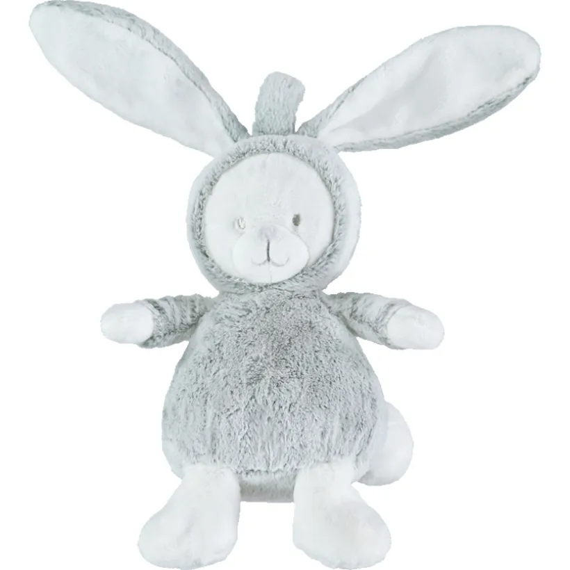Peluche en velours et sherpa forme lapin
