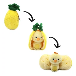 Peluche Flipetz 2 en 1 Nugget le poussin/ananas