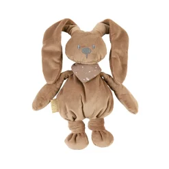 Peluche - Lapin avec foulard phosphorescent - Moka - 30 cm