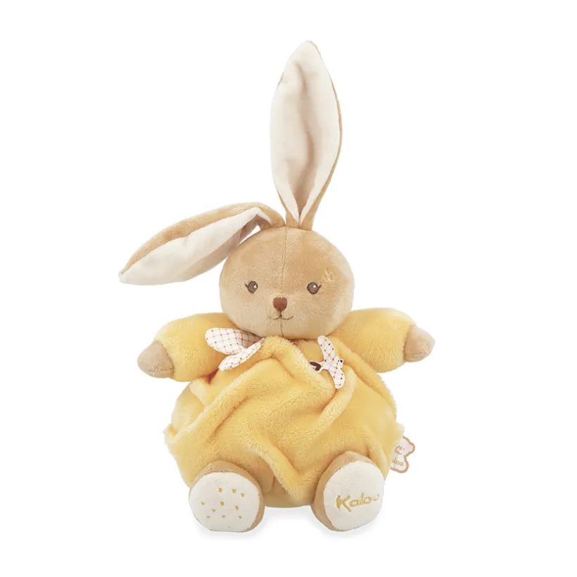 Peluche lapin Patapouf 17cm jaune