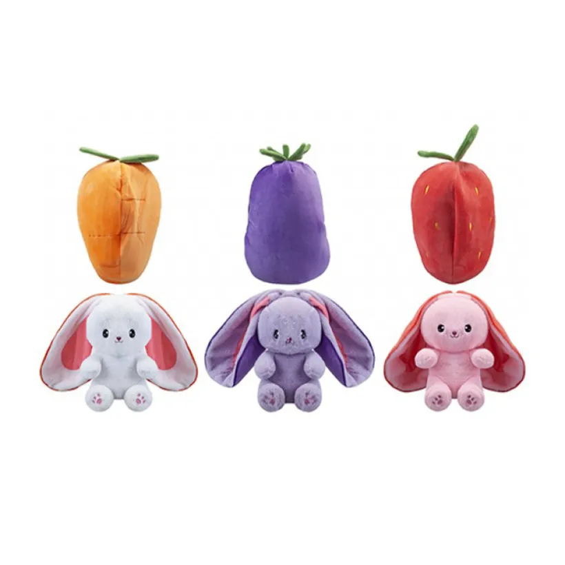 Peluche lapin réversible Zippy 20 cm (modèle aléatoire)