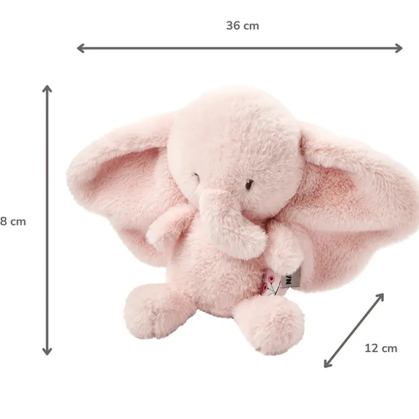 Peluche éléphant maxi - Fanfan -Rose - 60 cm
