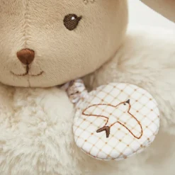 Peluche musicale lapin Patapouf 17cm crème