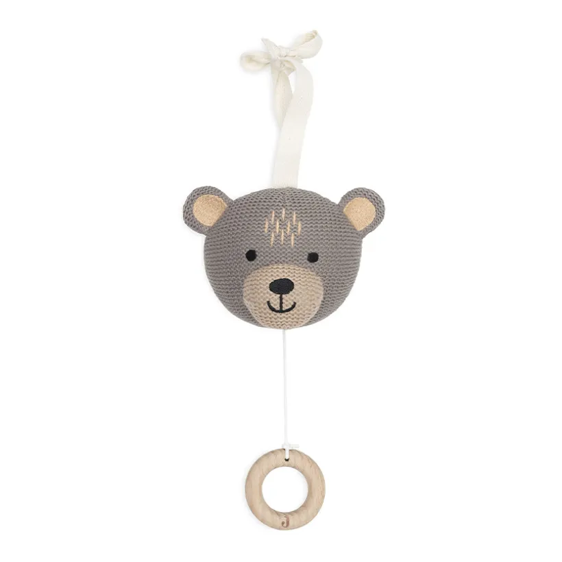 Peluche musicale ourson en tricot
