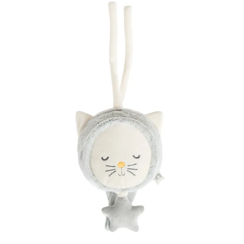 Peluche musicale tête de chat