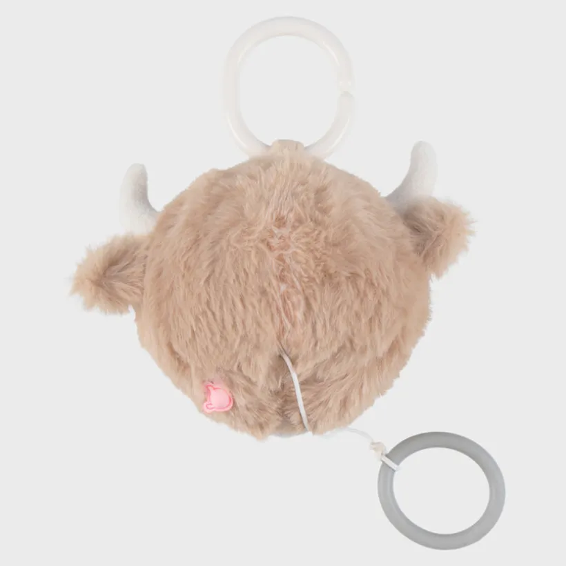 Peluche musicale voyage Vache Fluffy Beige