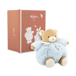 Peluche ours Patapouf 25cm bleu