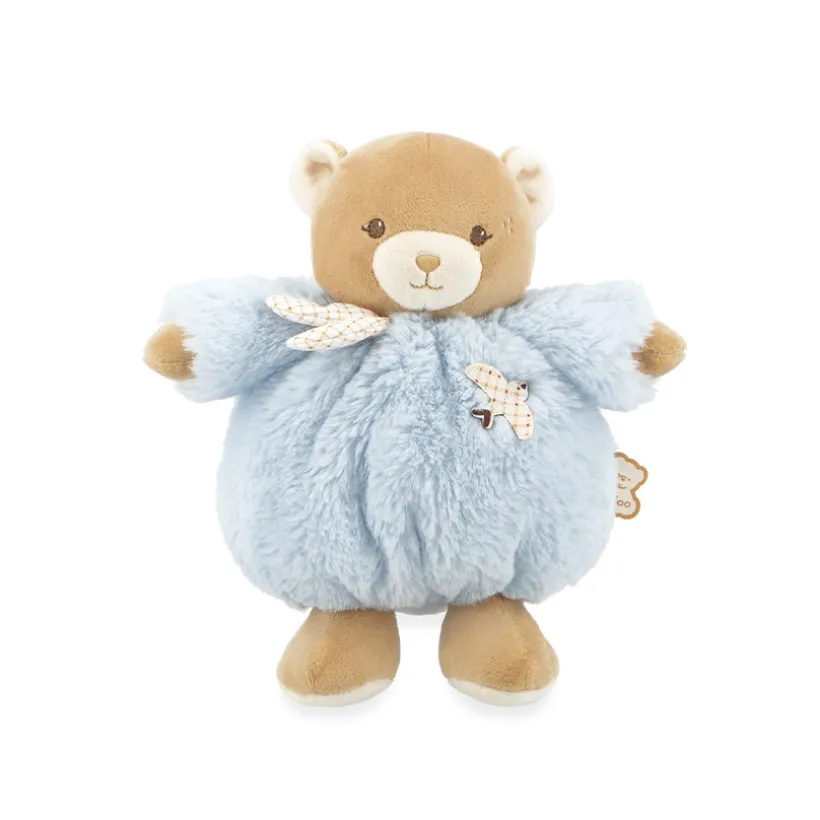 Peluche ours Patapouf 17cm bleu
