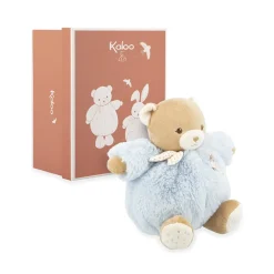 Peluche ours Patapouf 17cm bleu