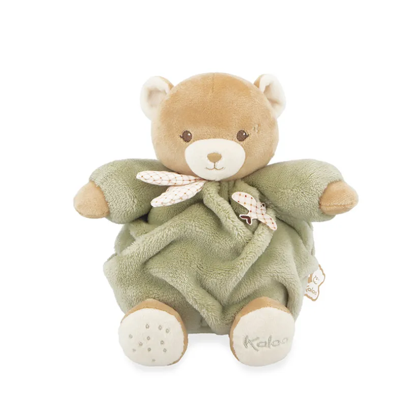 Peluche ours Patapouf 17cm vert
