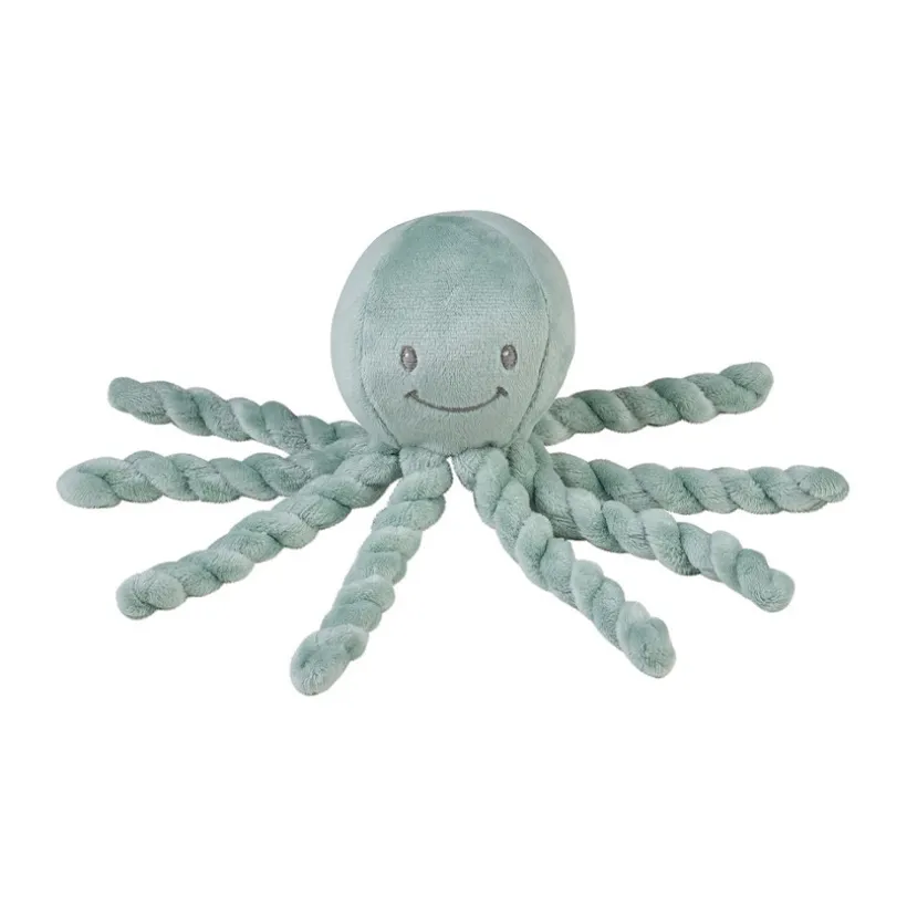 Peluche pieuvre Lapidou vert de gris