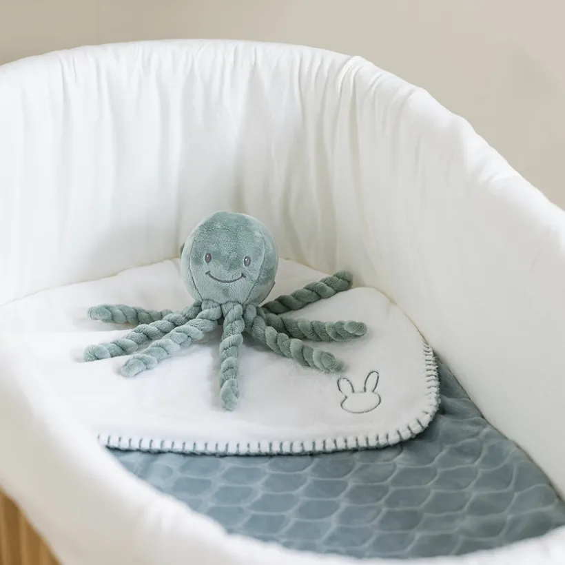 Peluche pieuvre Lapidou vert de gris