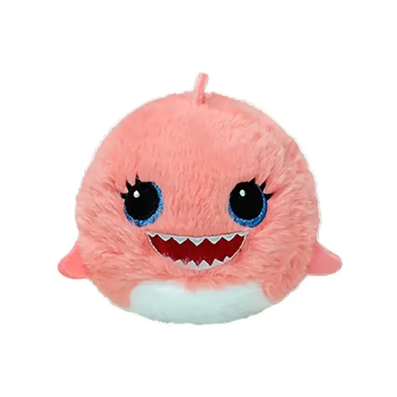 Peluche rebondissante Beanie Bouncers Reef le requin rose