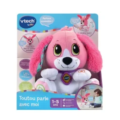 Peluche Toutou Parle avec Moi - Rose
