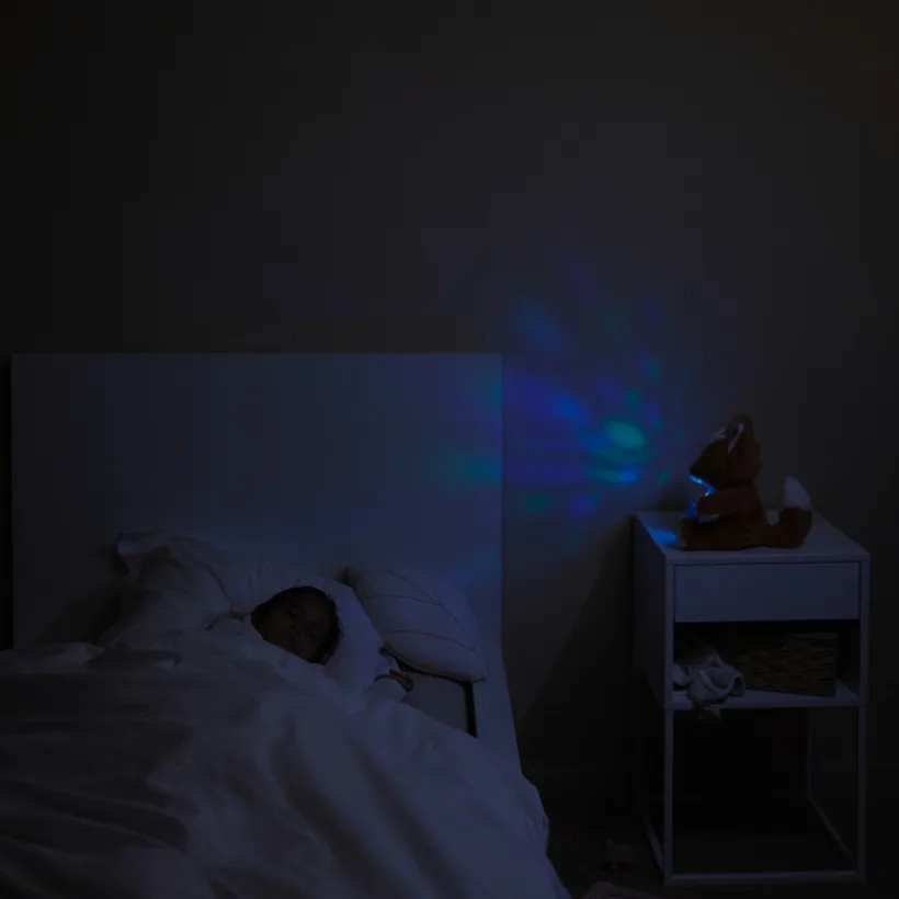 Peluche veilleuse avec projecteur Gaspard le renard