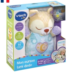 Peluche-veilleuse Mon ourson Lumi dodo