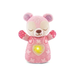 Peluche-veilleuse Mon Ourson Lumi dodo Rose