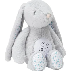 Peluche veilleuse musicale avec projecteur Célestin le lapin