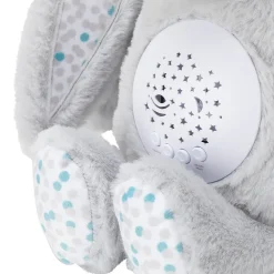 Peluche veilleuse musicale avec projecteur Célestin le lapin
