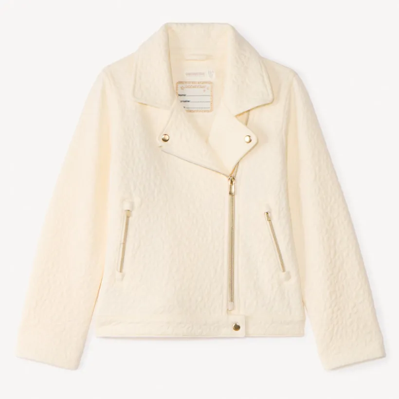 Perfecto en jacquard texturé léopard pour fille