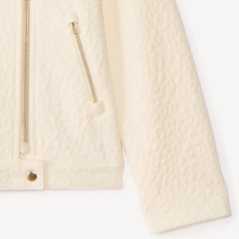 Perfecto en jacquard texturé léopard pour fille