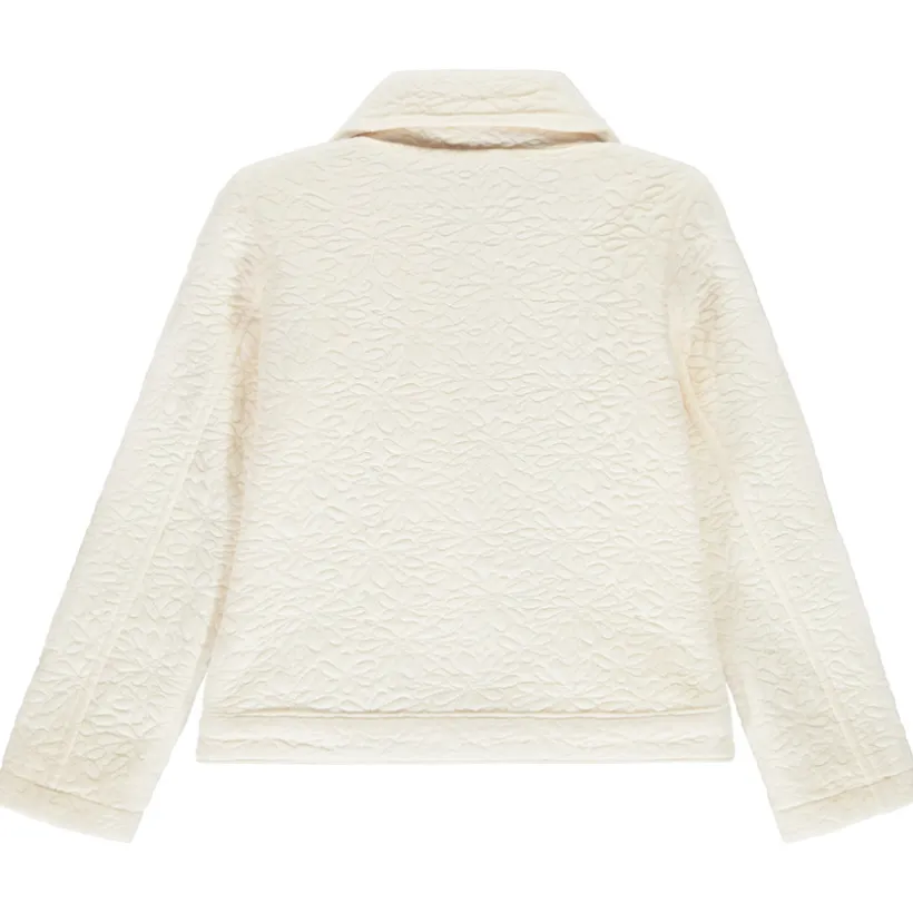 Perfecto en molleton jacquard fleurie pour fille
