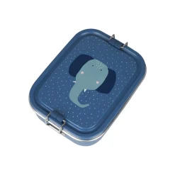 Petite lunchbox en inox Mrs. Elephant bleu