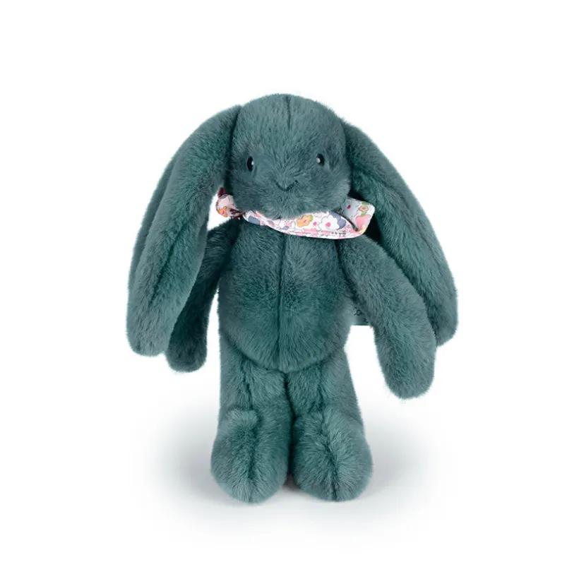 Petite peluche lapin fleurette eucalyptus 25 cm