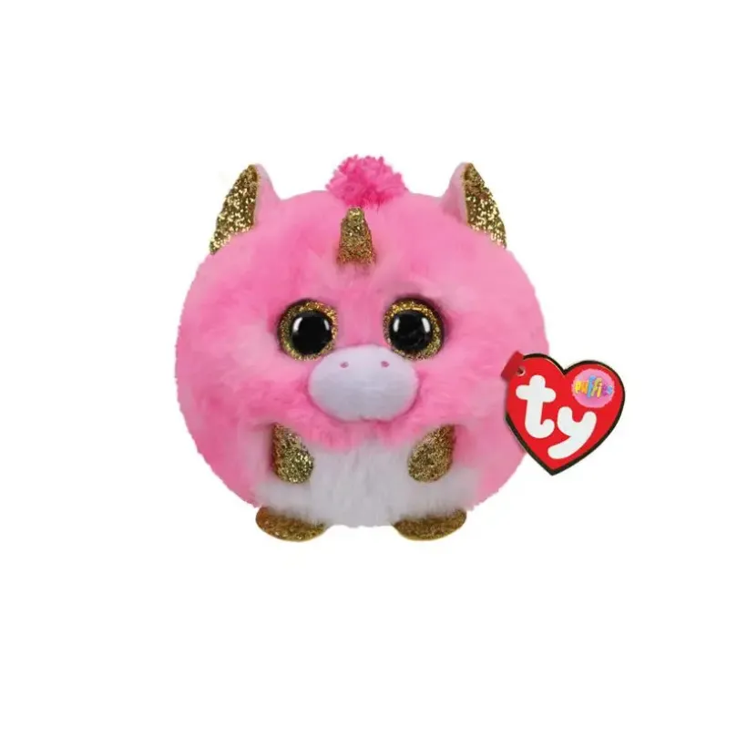 Petite peluche Puffies - Fantasia la licorne rose