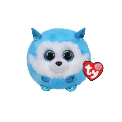 Petite peluche Puffies - Prince le husky bleu