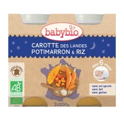 Petit pot Bonne Nuit carotte potimarron et riz bio - 2x200g