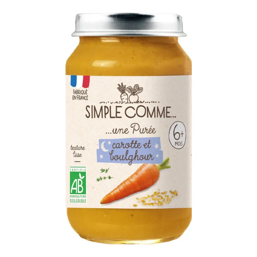 Petit pot carotte et boulghour bio 190 g
