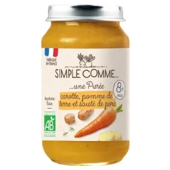 Petit pot carotte, pomme de terre et sauté de porc bio 200 g