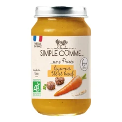 Petit pot légumes, blé et bœuf bio 190 g