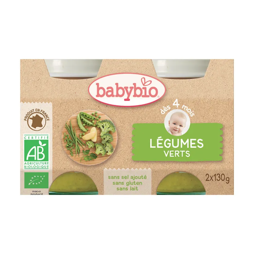 Petit pot légumes verts bio - 2x130g