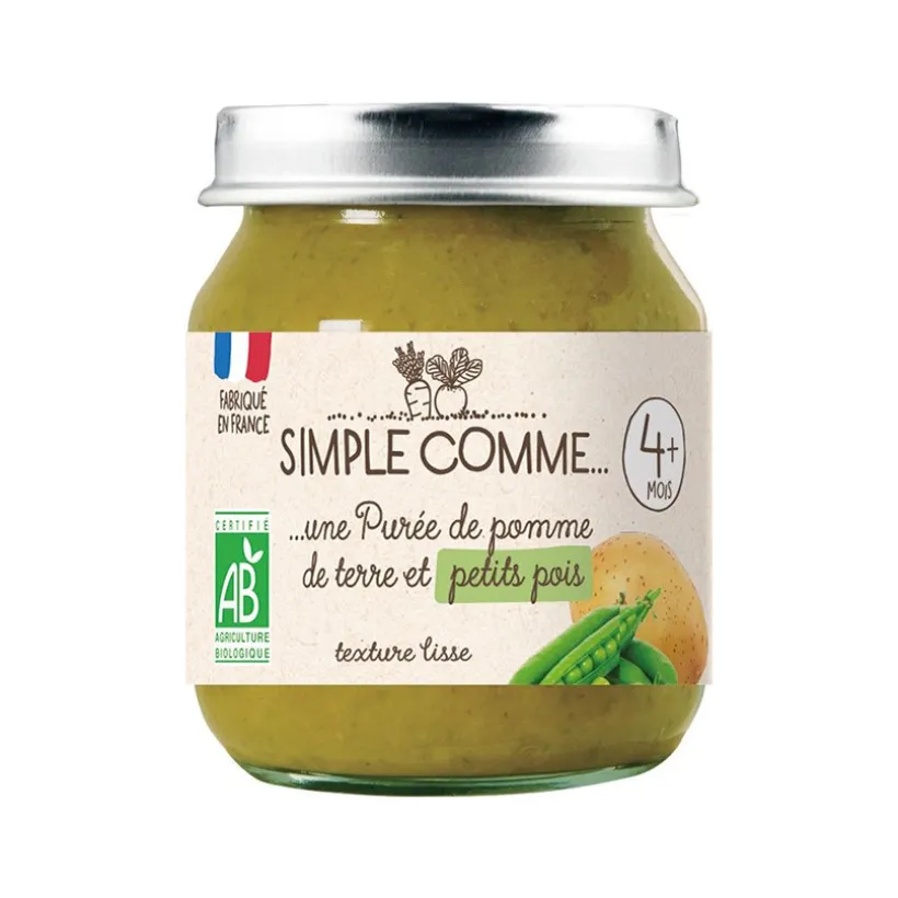 Petit pot pomme de terre et petits pois bio 125 g